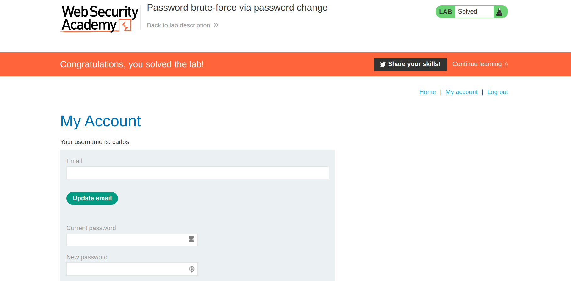 Password via