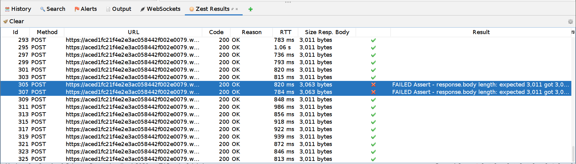 Check body sizes