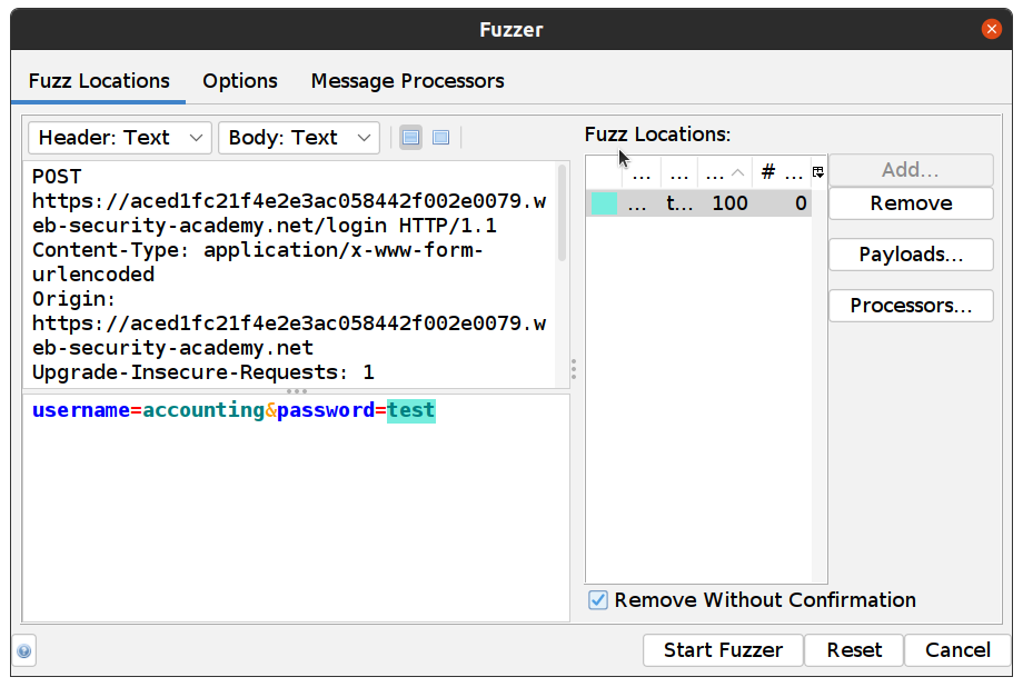 Start Fuzzer