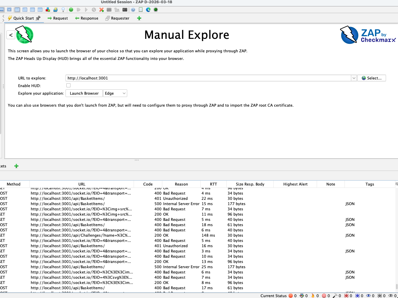 ZAP launching browser with URL provided