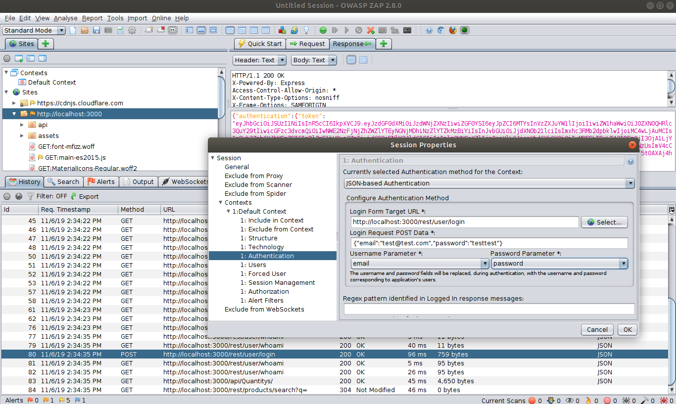 json based authentication