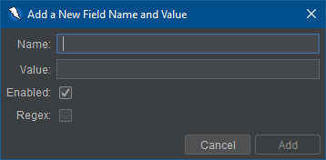 A screenshot of the Value Generator’s add dialog