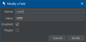 A screenshot of the Value Generator’s modify dialog