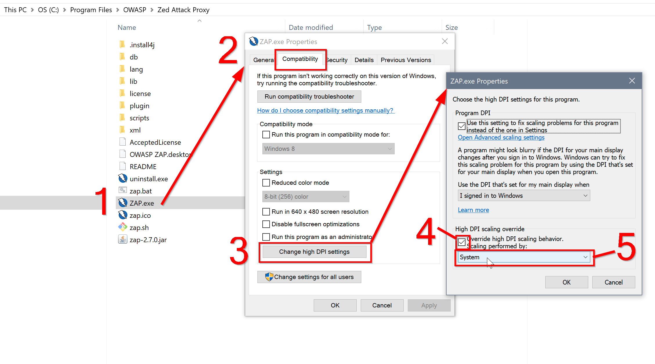 Windows Settings High-DPI